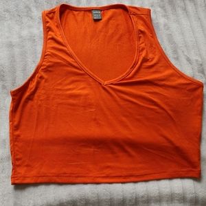 Rust colored crop top tank top size large